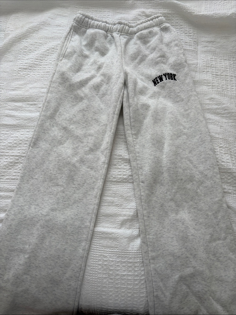Charlotte Russe Light Gray 'New York' Kids Sweatpants